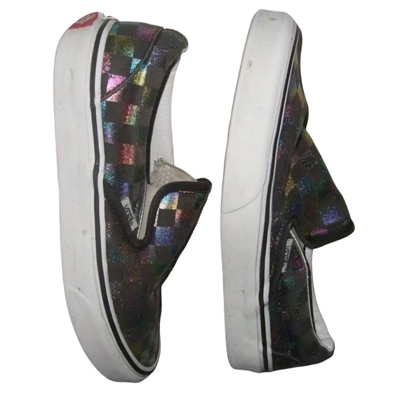 Vans Shoes Checkerboard Iridescent Rainbow Eclectic Stater Surfer egirl y2k Punk - Picture 2 of 11